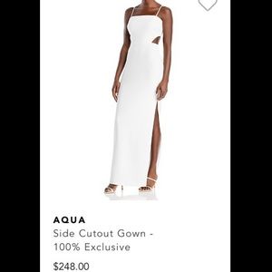 Aqua white gown